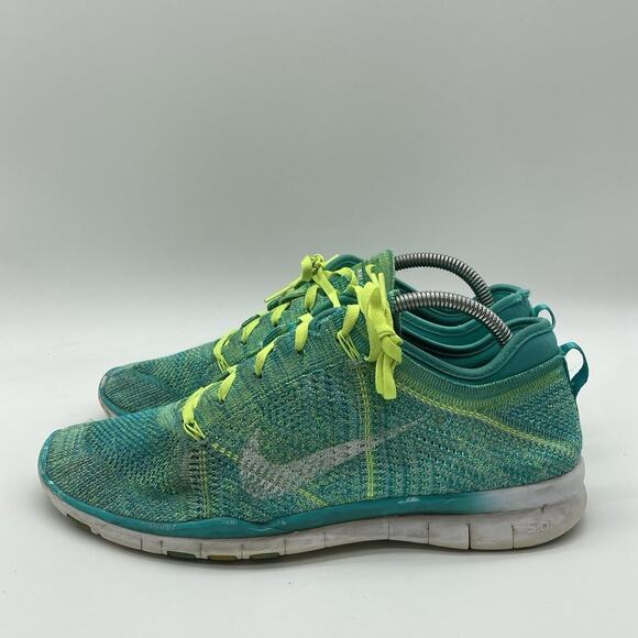 Womens Size 10.5 Nike Free 5.0 TR Flyknit Green Running Athletic Shoes Sneakers - Picture 4 of 8